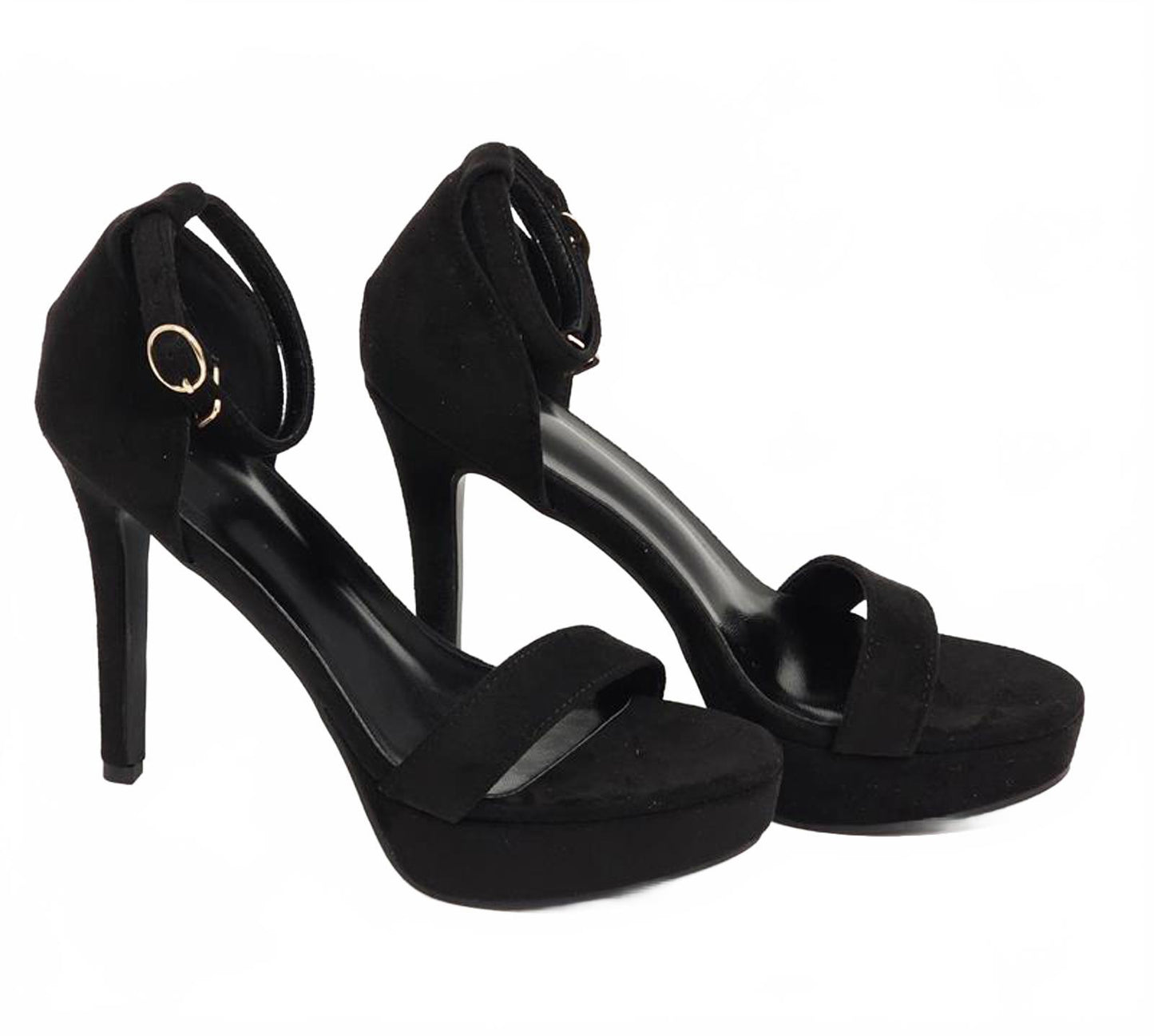 👠 Black Platform High Heel Sandals – Ankle Strap Size 9.5 (New in Box)