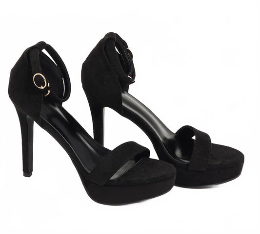 👠 Black Platform High Heel Sandals – Ankle Strap Size 9.5 (New in Box)