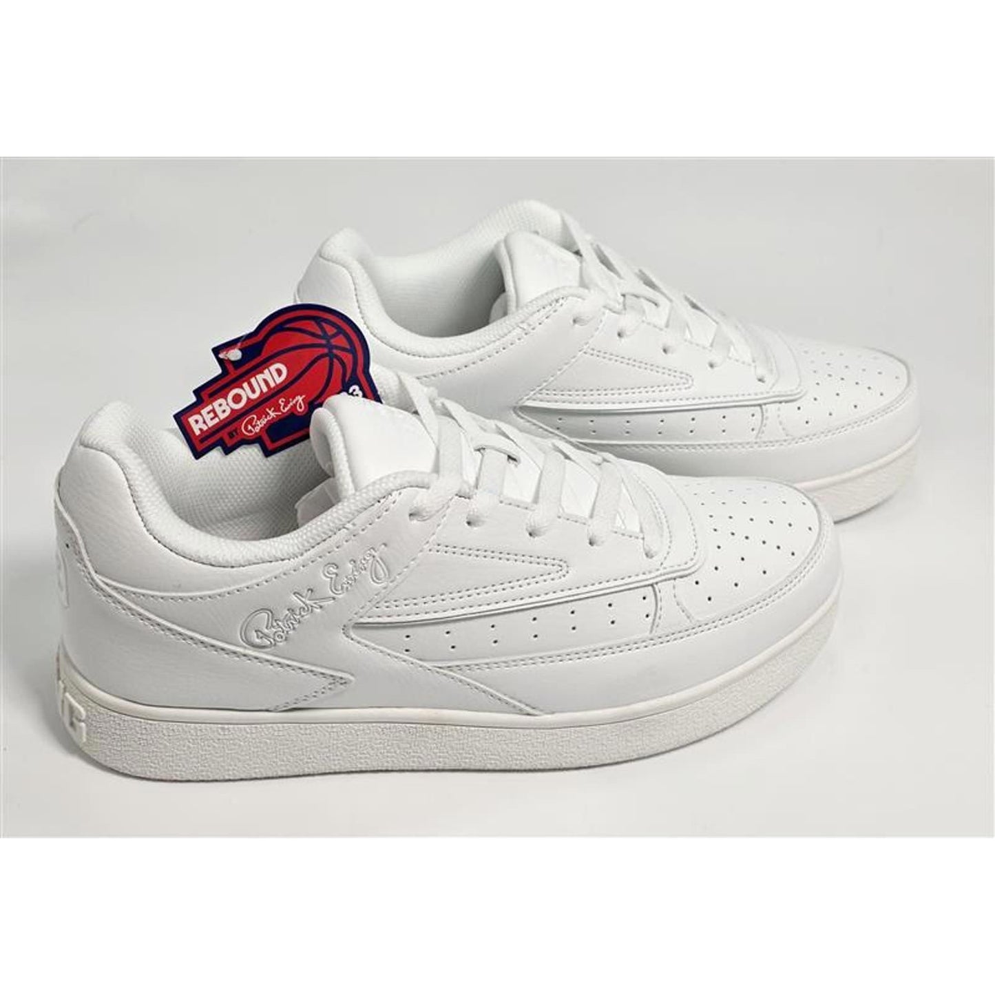 Patrick Ewing 33 Rebound Low White Sneakers Size 9.5