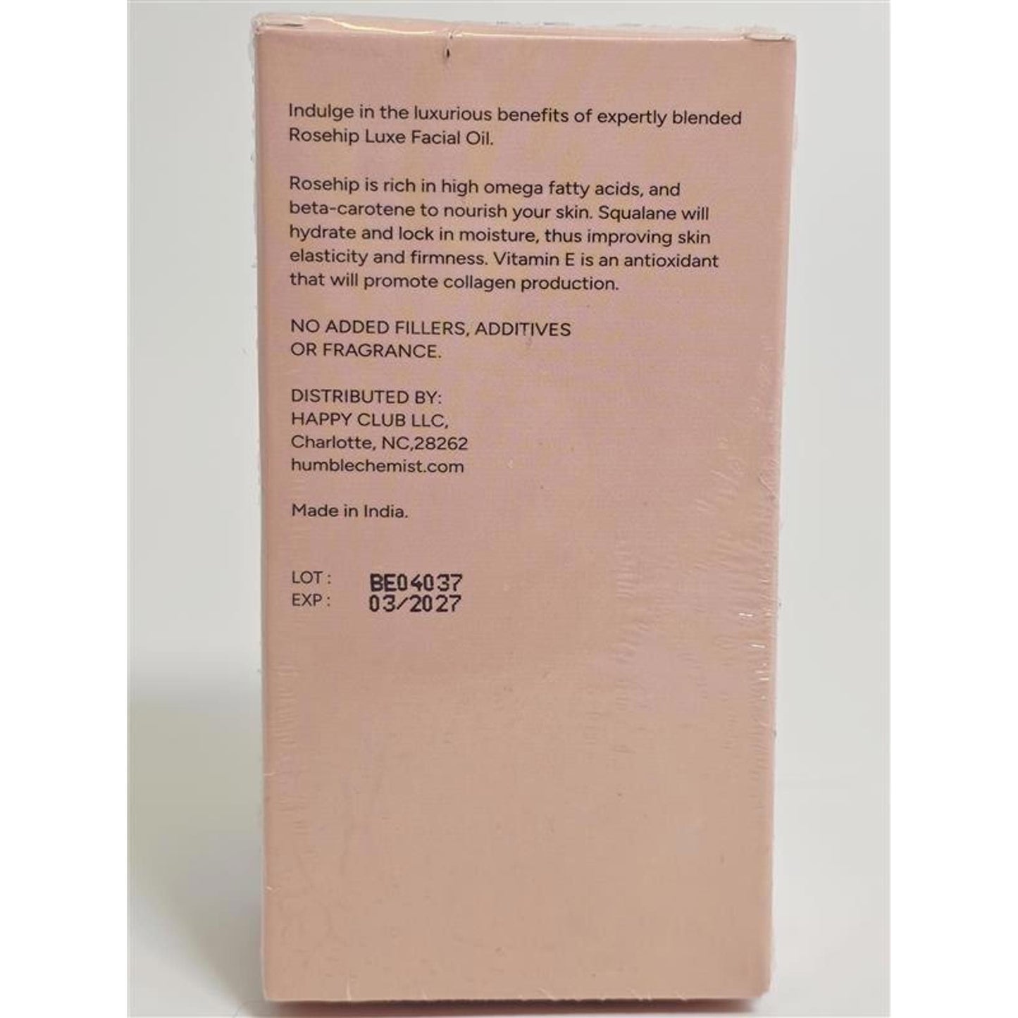 Humble Chemist Rosehip Luxe Facial Oil 60ml New Sealed
