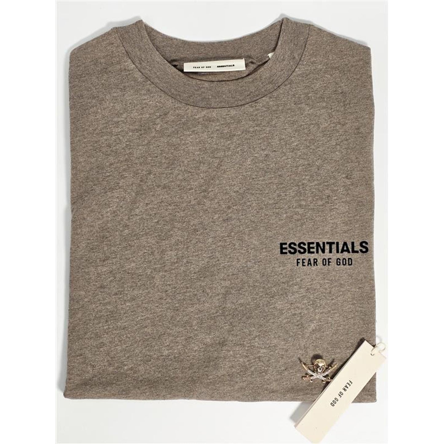 Fear of God Essentials T-Shirt – Heather Brown Size M