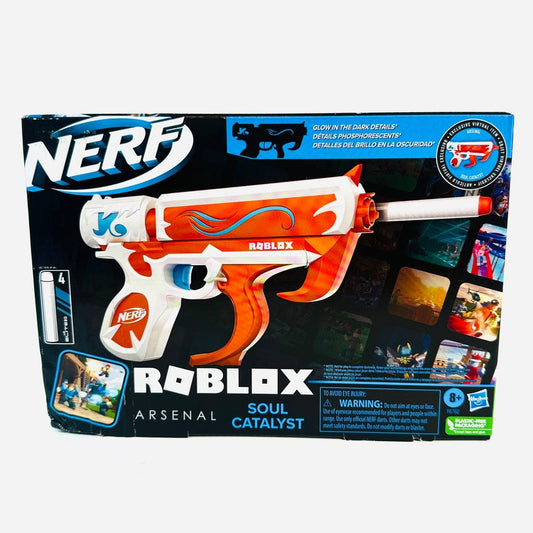 NERF Roblox Arsenal Soul Catalyst Dart Blaster Glow In Dark Toy Code New