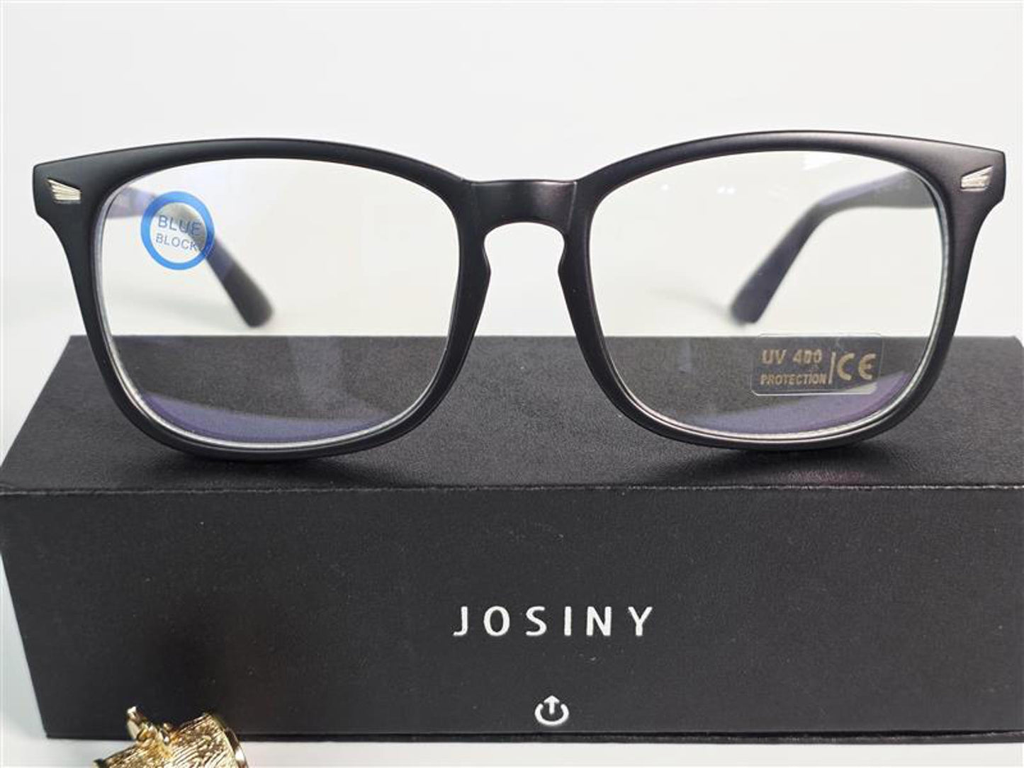 👓 Josiny Blue Light Blocking Glasses – Matte Black Frame (UV400 Protection)