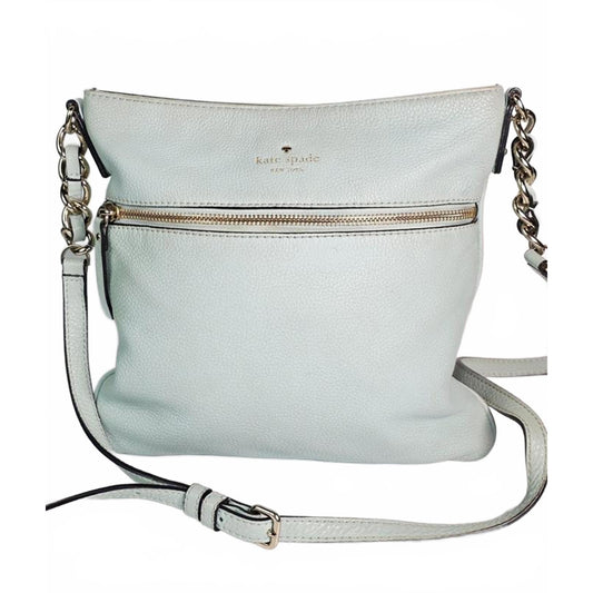 🩵 Kate Spade New York Pebbled Leather Crossbody – Powder Blue