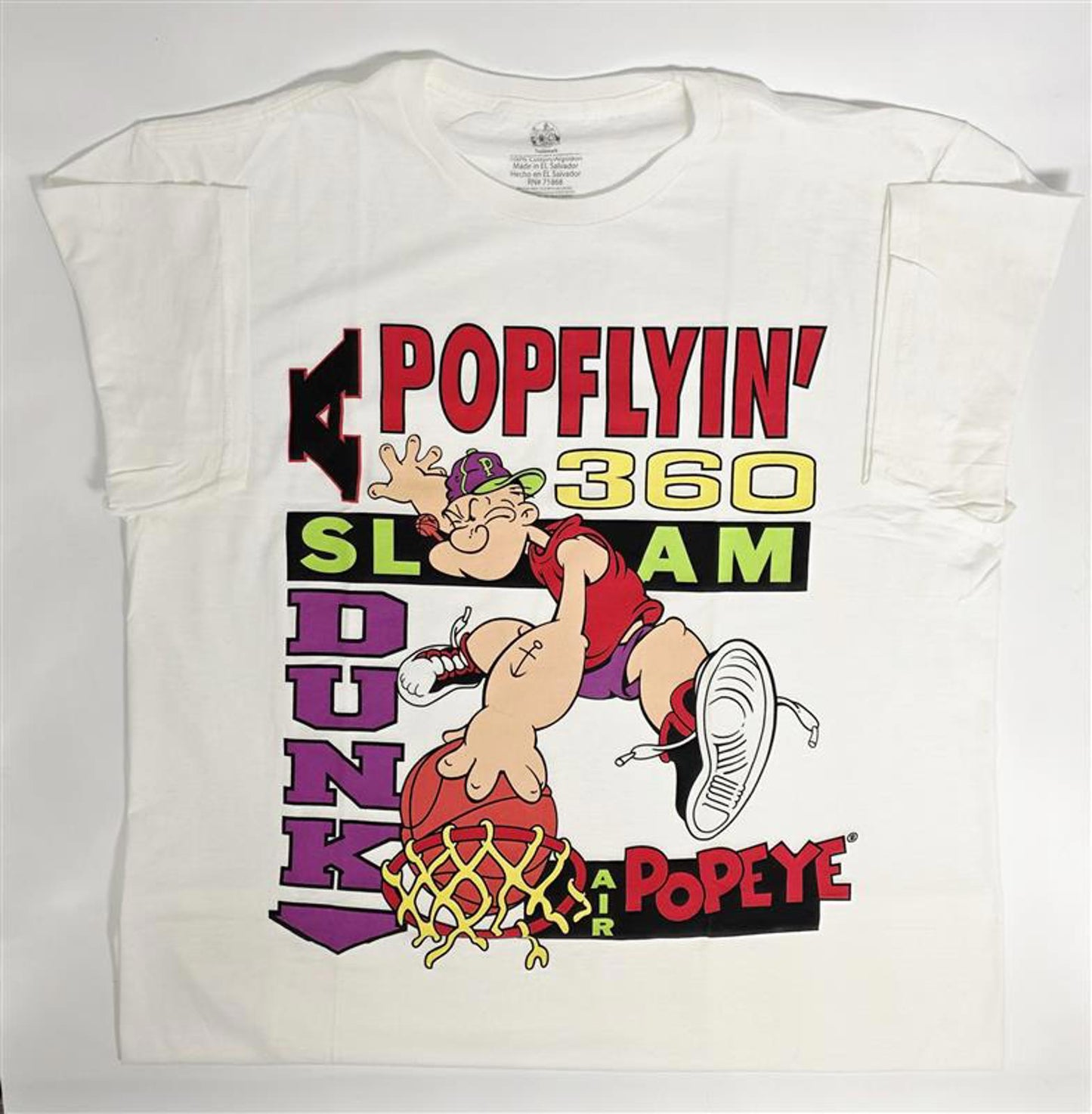 Popeye Slam Dunk Vintage Tee – L New