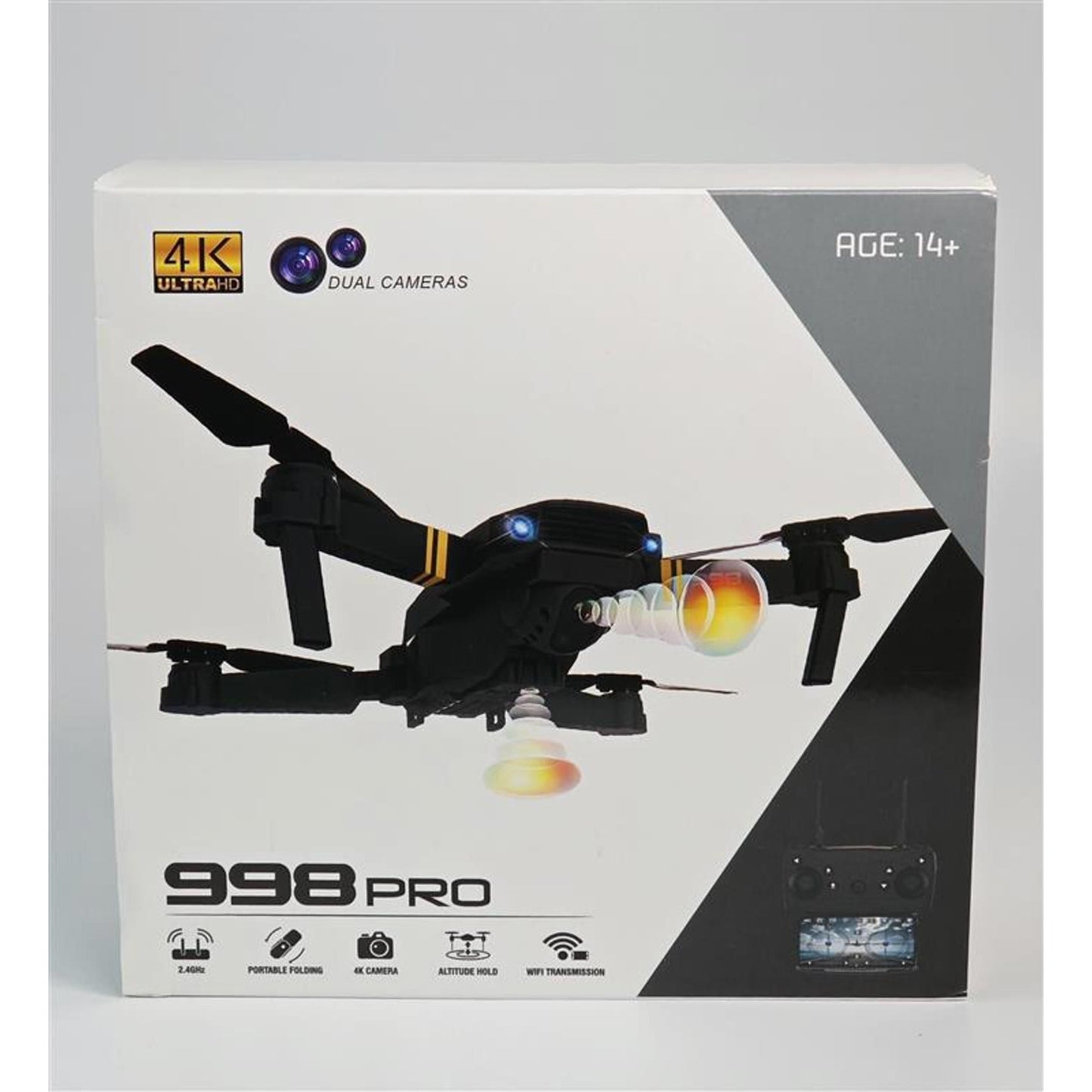 🚁 998 Pro 4K Dual Camera Foldable Drone Set