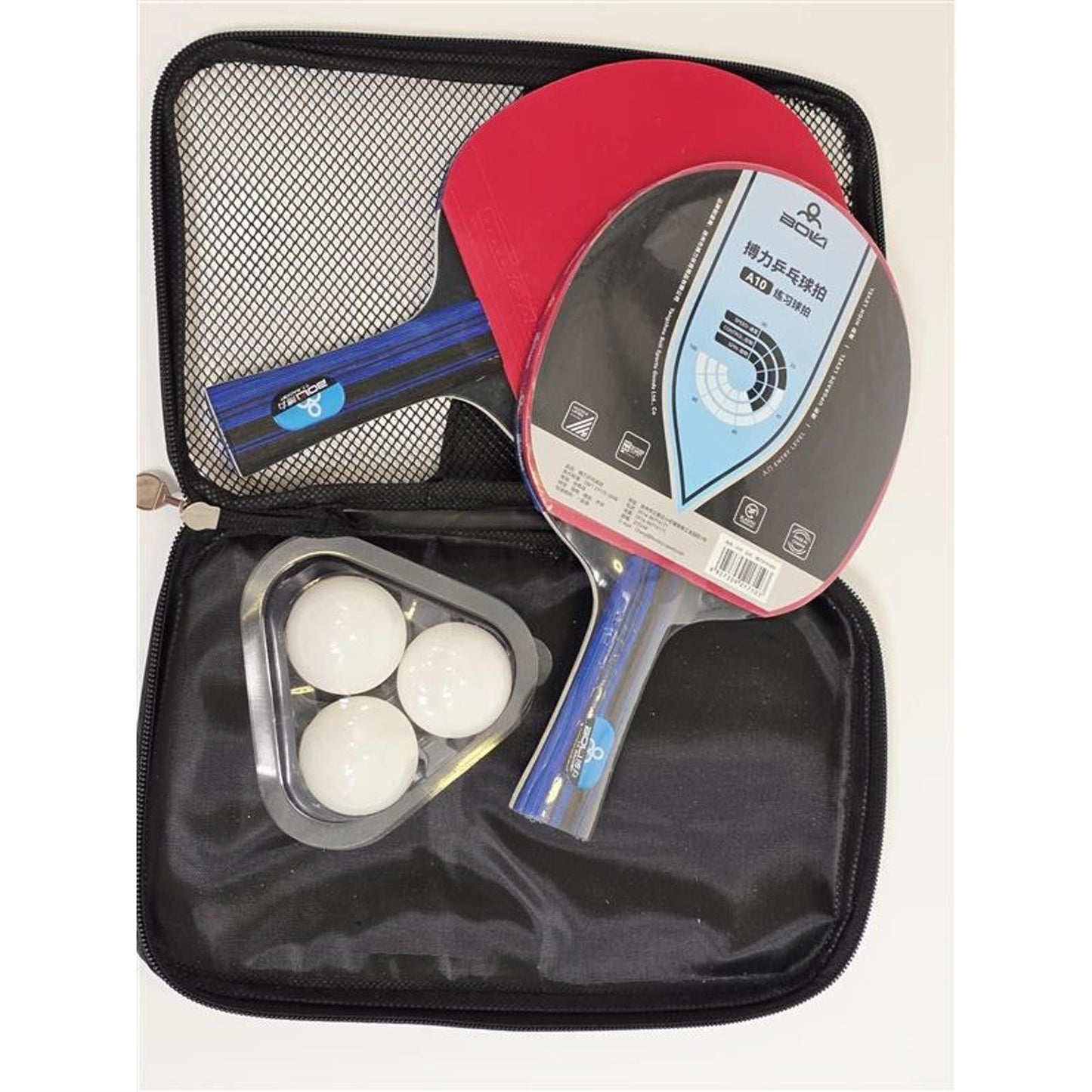 Table Tennis Paddle & Ball Set with Carrying Case New