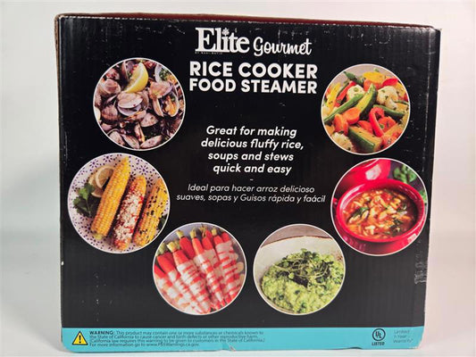 🍚 Elite Gourmet 6-Cup Rice Cooker & Food Steamer (Model ERC-006NST)