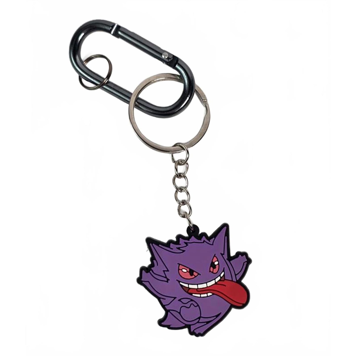 👻💜 Pokémon Gengar Keychain – Rubber Charm with Carabiner (Brand New)