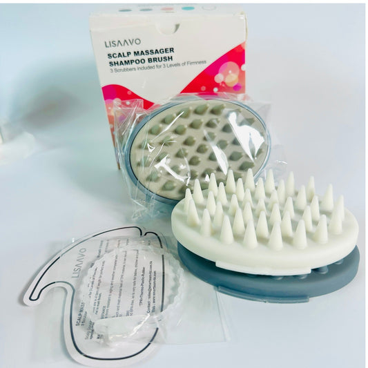💆‍♀️ LISAAVO Scalp Massager & Shampoo Brush 3-Scrubber Set New