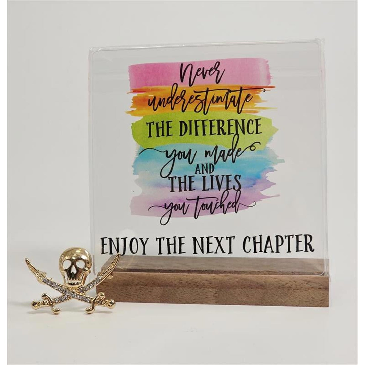 Inspirational Acrylic Desk Block Quote Gift Next Chapter