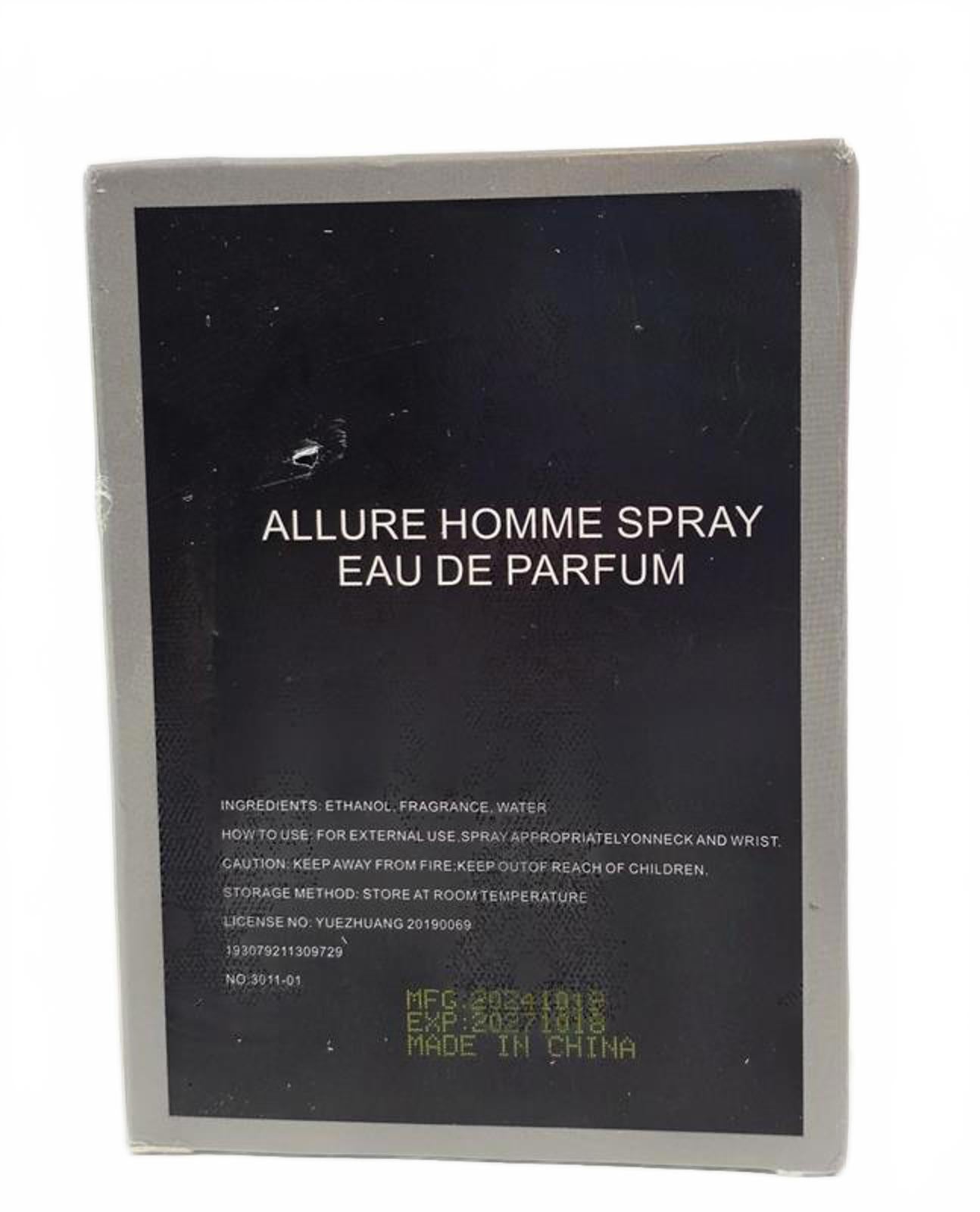 🖤 VYG Fragrances – Allure Homme Eau de Toilette (100 ml / 3.4 fl oz)