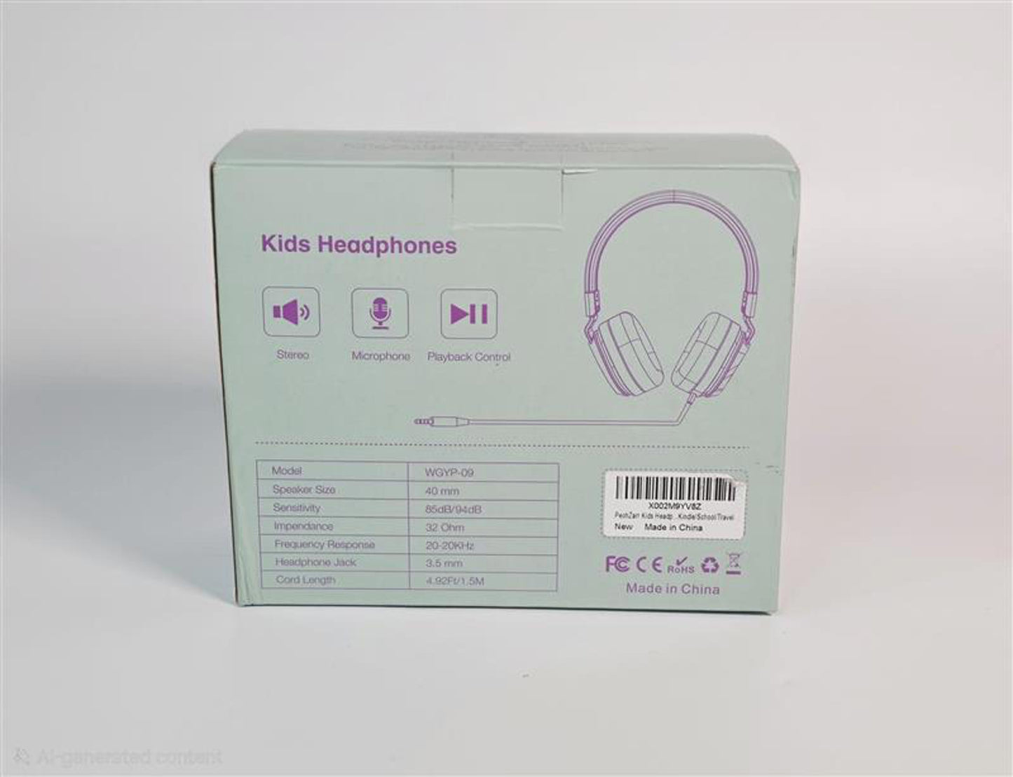 🎧 PeohZarr Wired Kids Headphones – Mint & Lavender Edition (Volume Limited)
