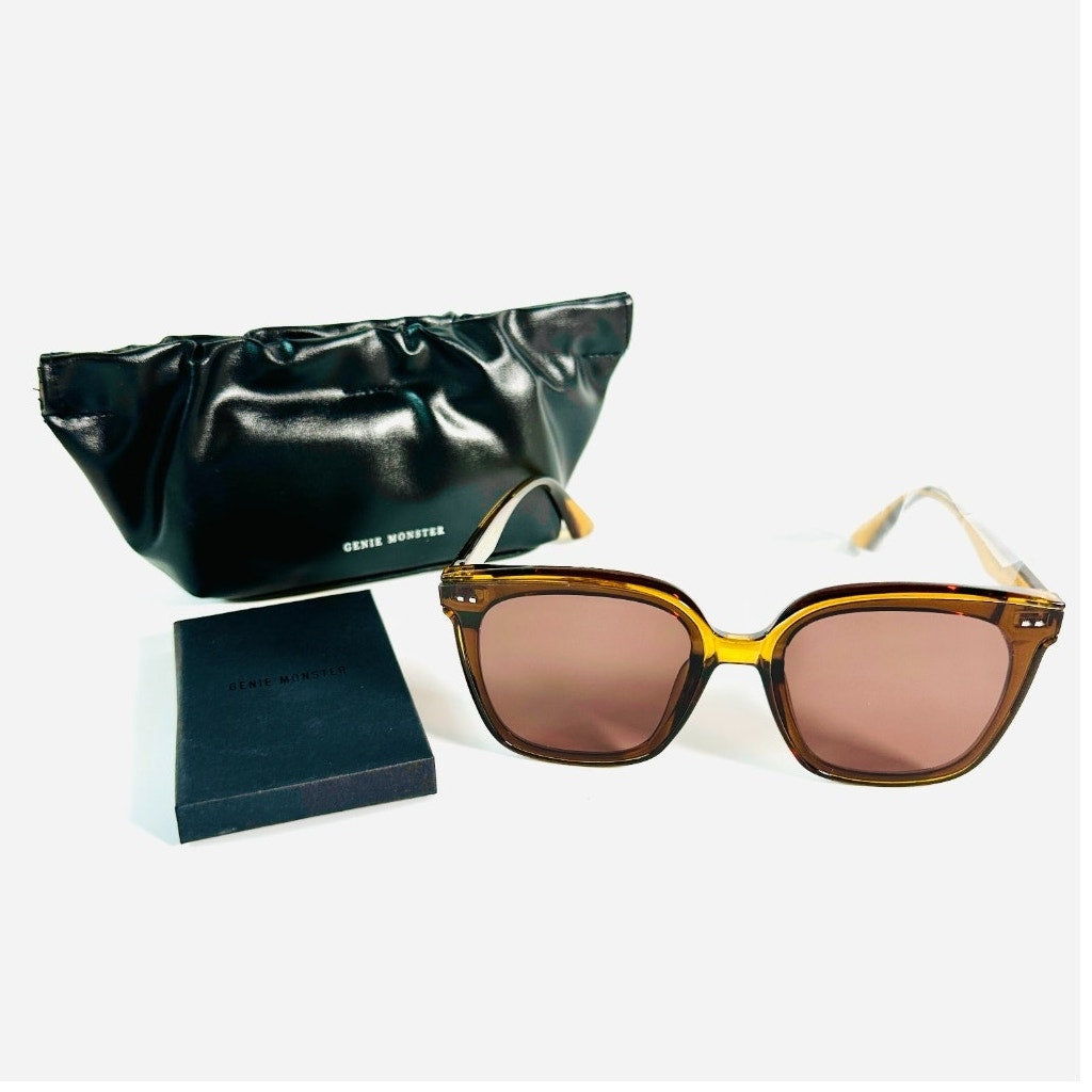 🕶️ Genie Monster Oversized Square Sunglasses Tortoise Frame New