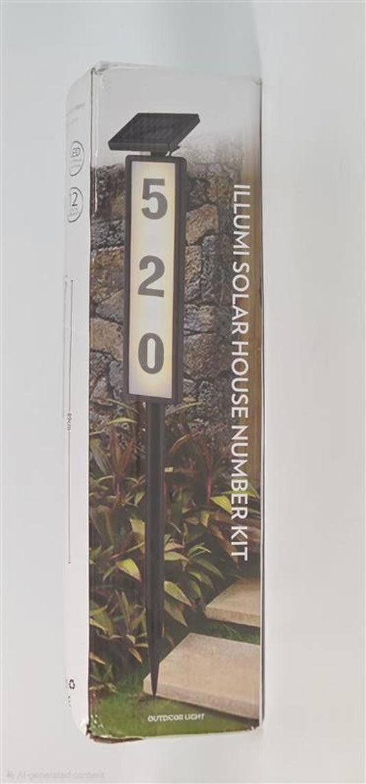 🔆 Illumi Solar House Number Light Kit – Outdoor LED (New Damaged Box)