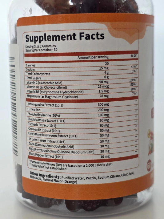 Cortisol Health Gummies – 15-in-1 Stress Blend (Lukaree, 60 ct)