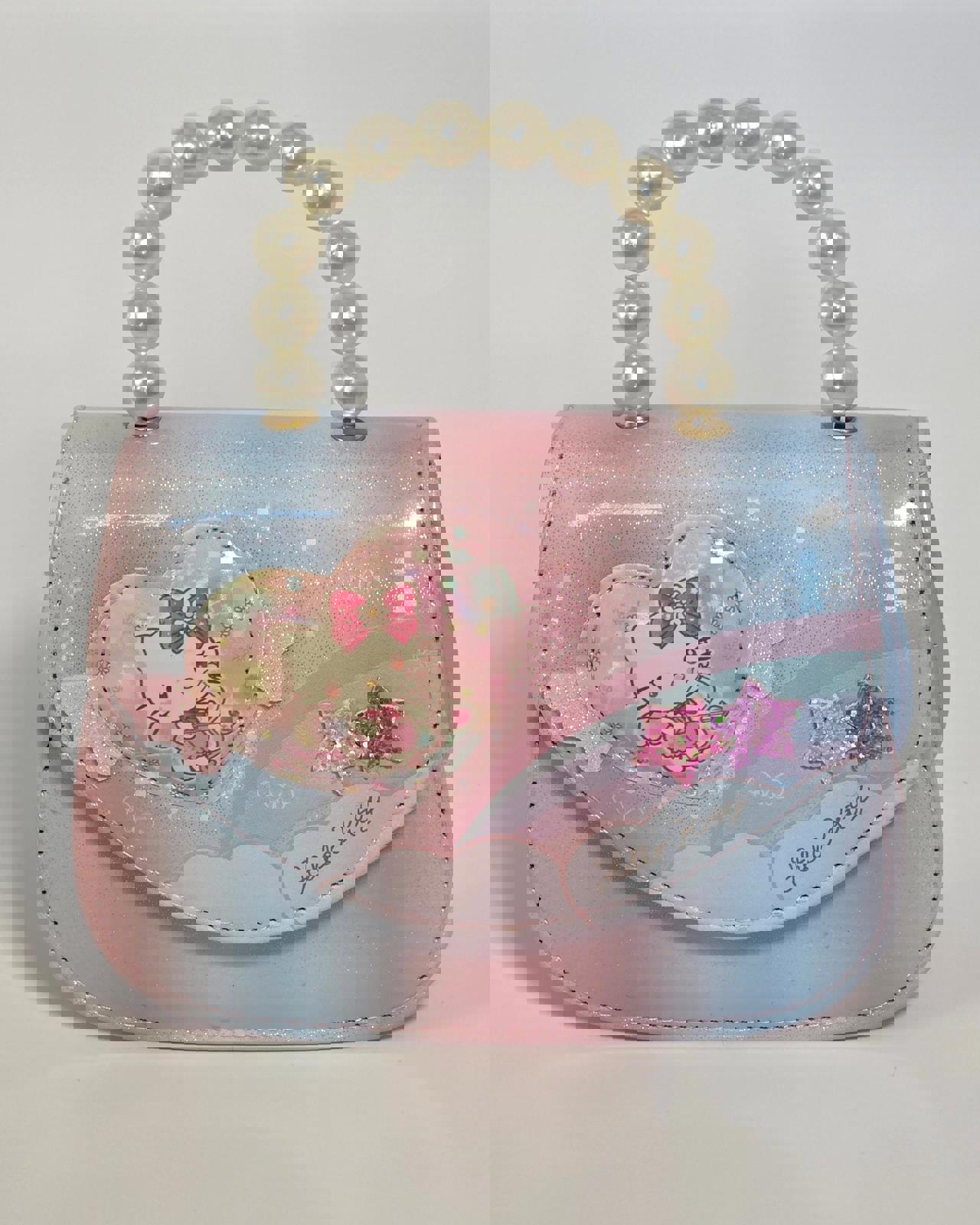 Hello Kitty Rainbow Pearl-Handle Purse (Mini Crossbody)-  New without tags
