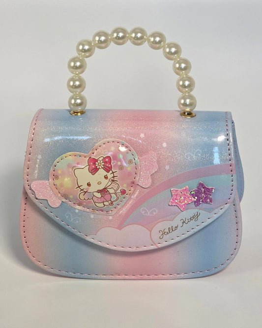 Hello Kitty Rainbow Pearl-Handle Purse (Mini Crossbody)-  New without tags