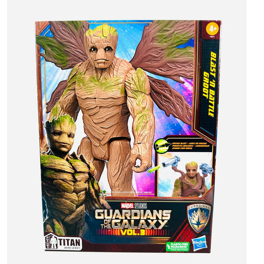 Hasbro Marvel Titan Hero Series Blast N Battle Groot 11 Inch Figure New