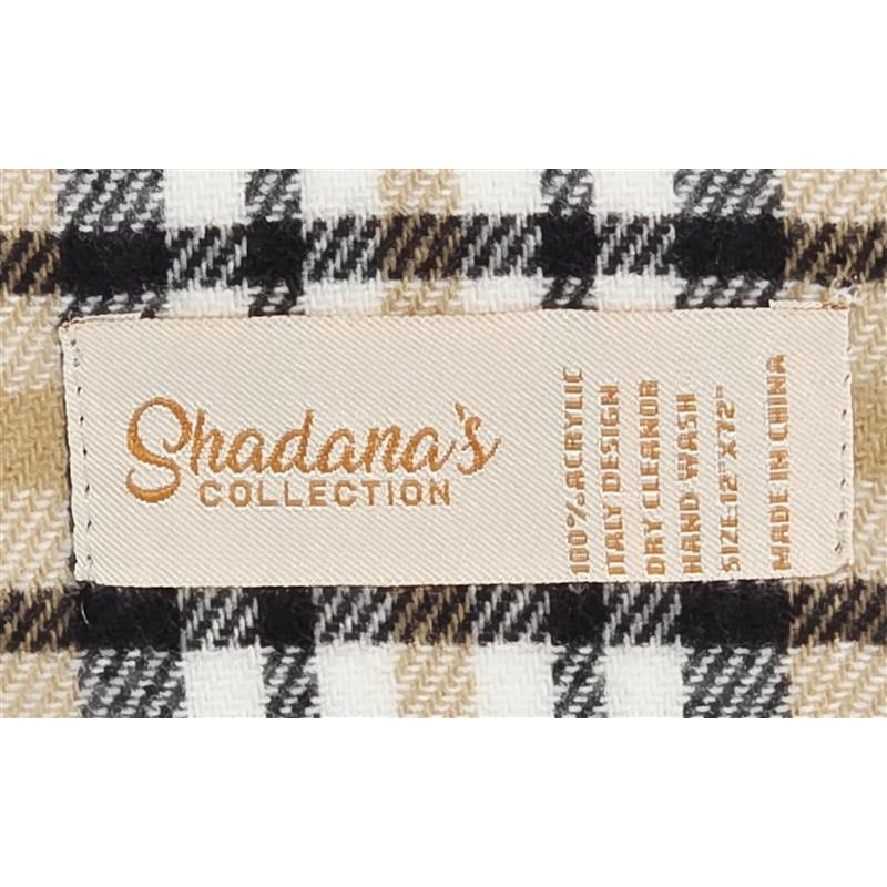 🧣🤎 Shadana’s Collection Plaid Scarf Wrap (80×200cm) New In Box