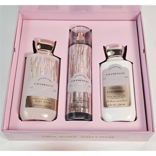 🎁🥂 Bath & Body Works Champagne Toast “Cheers To You” 3pc Gift Set (Boxed)