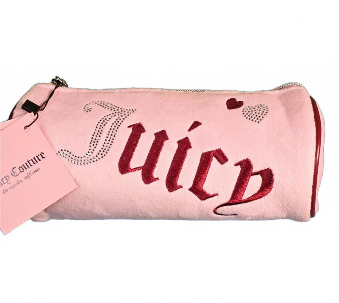 💖 Juicy Couture Pink Plush Barrel Cosmetic Bag