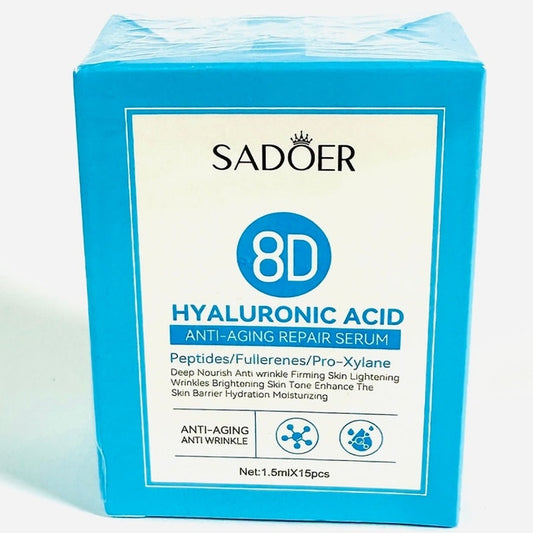 💧 Sadoer 8D Hyaluronic Acid Anti-Aging Serum 15-Ampoules New