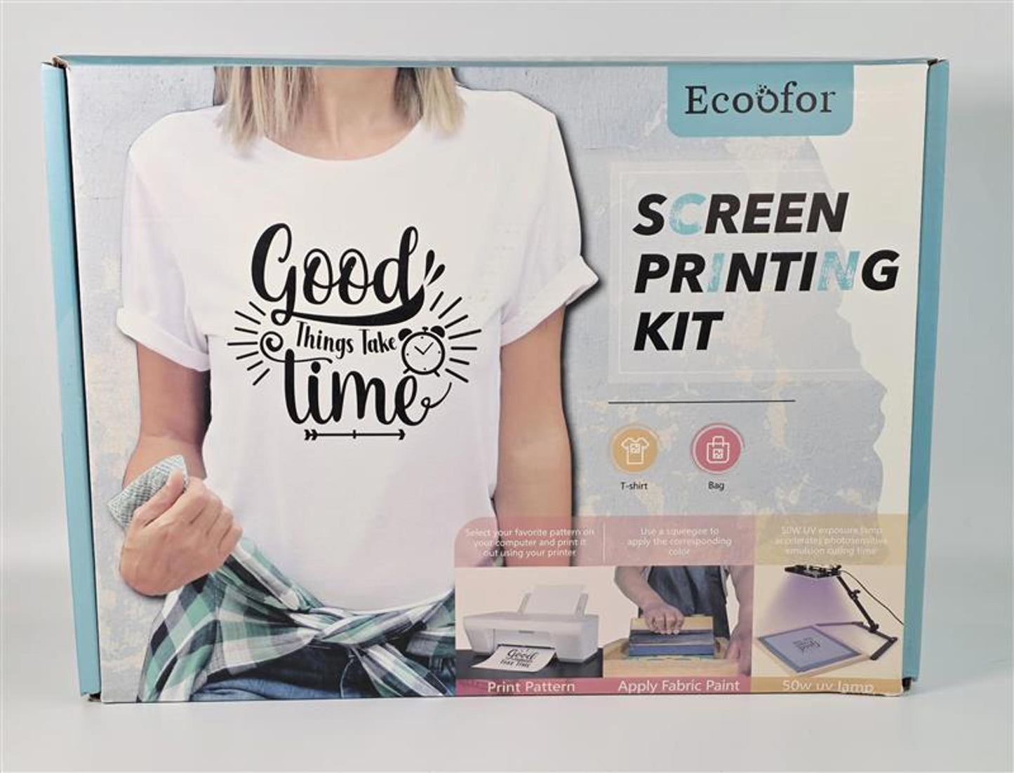 🎨 Ecoöfor Screen Printing Kit – DIY T-Shirt & Bag Maker (New, Sealed)