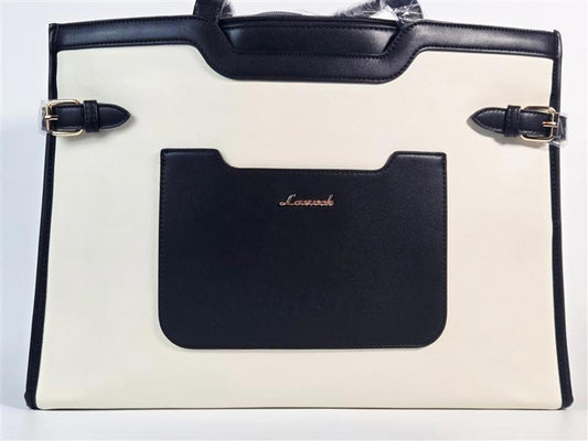 🖤 Black & Cream Professional Tote / Laptop Bag (New)