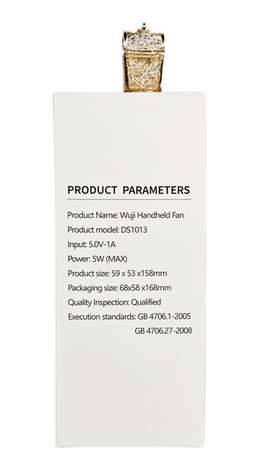 💨 Wuji Handheld Fan – Model DS1013 (100-Speed Adjustable)