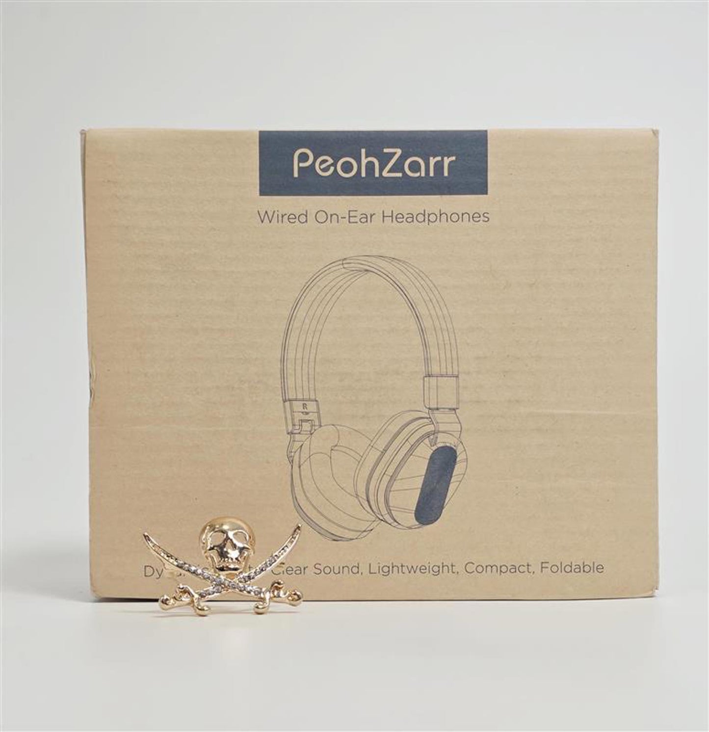 PeohZarr Wired On-Ear Headphones Foldable Purple New