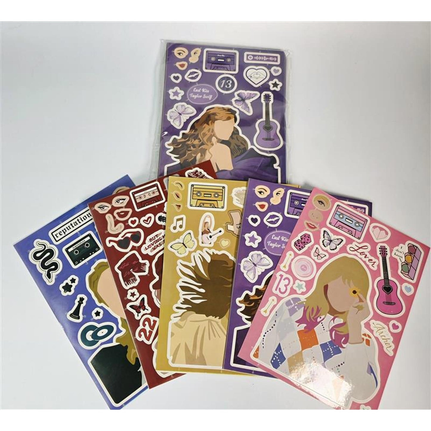 💜 Taylor Swift Era-Themed Sticker Pack – 50 Sheets (New in Bag)