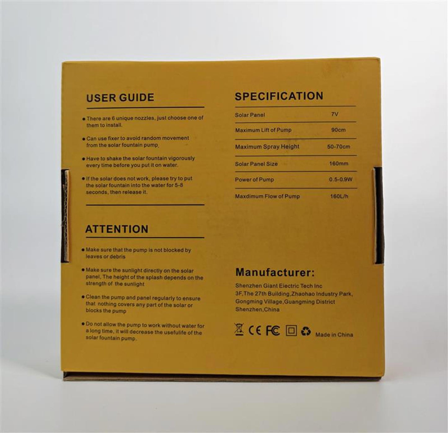 💧 Mademax Solar Bird Bath Fountain Pump (Model AS10B)