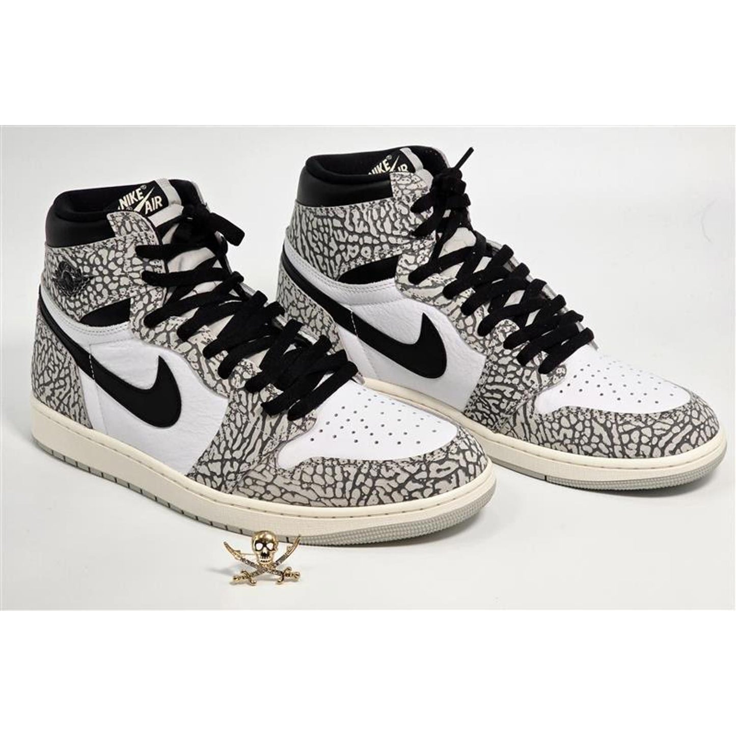 Nike Air Jordan 1 Retro High OG White Cement – Size 12.5 (POIZON Verified)