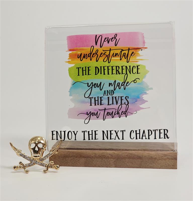 Inspirational Acrylic Desk Block Quote Gift Next Chapter
