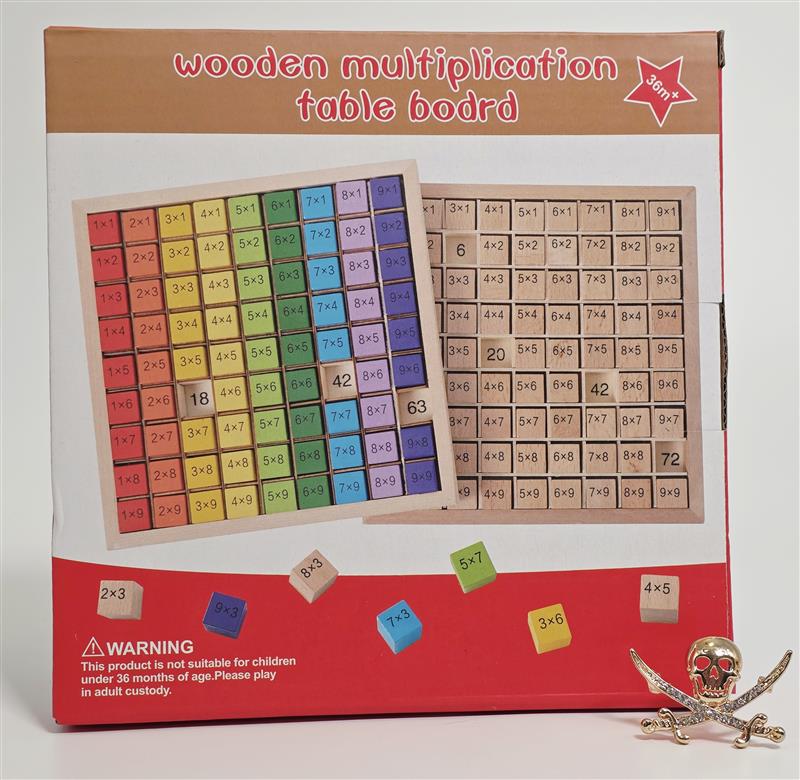 Wooden Multiplication Table Board Educational Toy