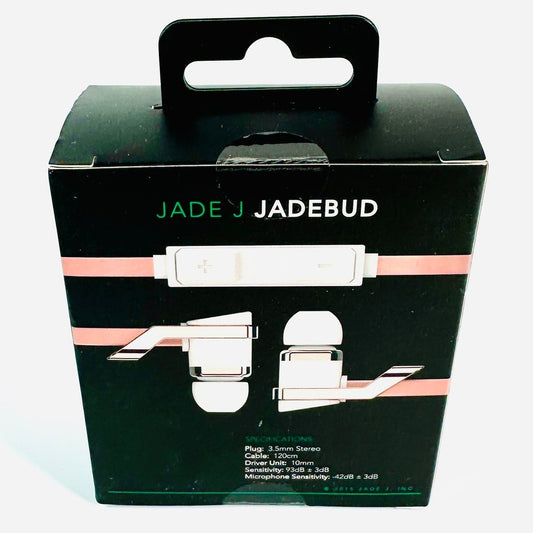 🎧 Jade J Jadebud Wired Earbuds with Microphone Rose Gold New