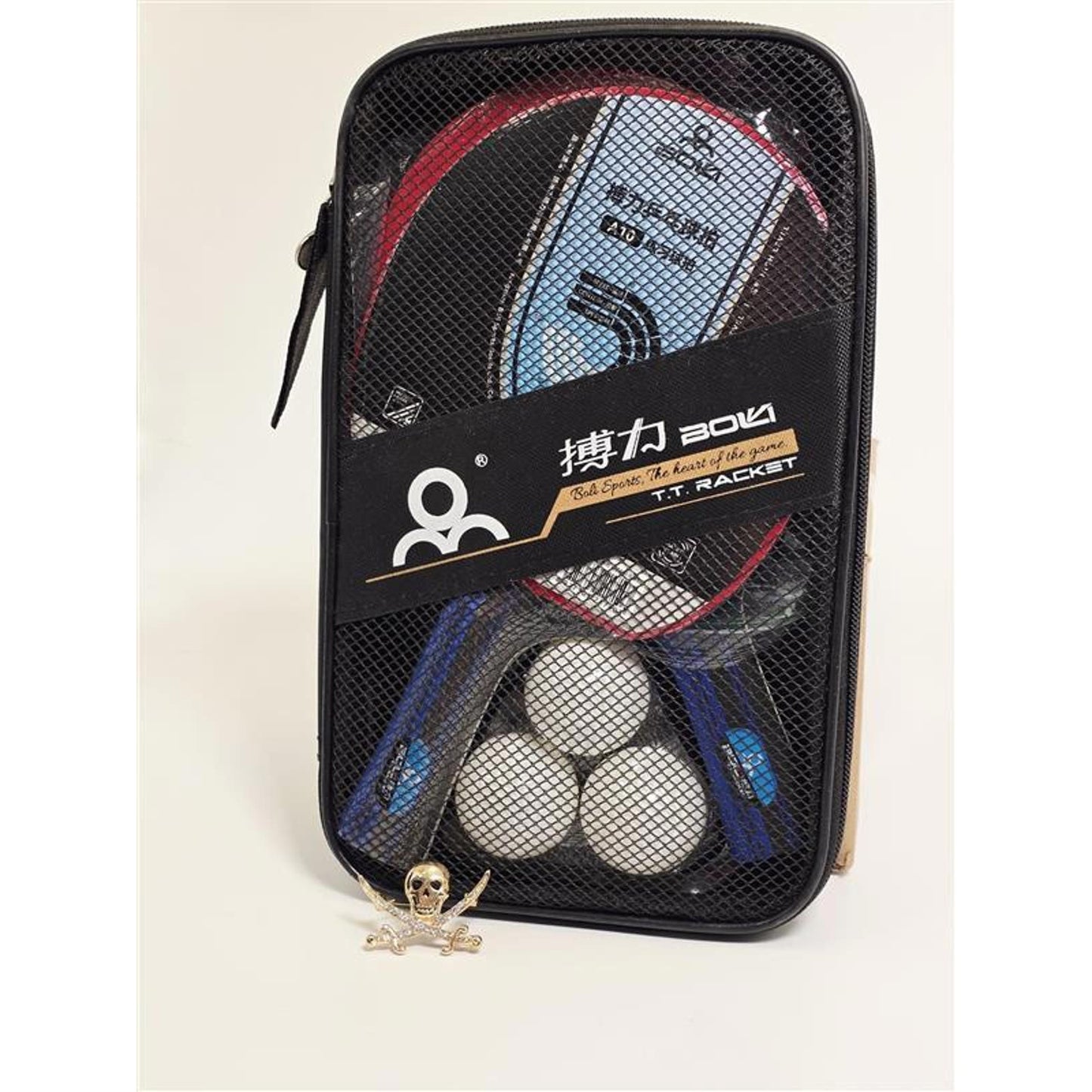 Table Tennis Paddle & Ball Set with Carrying Case New