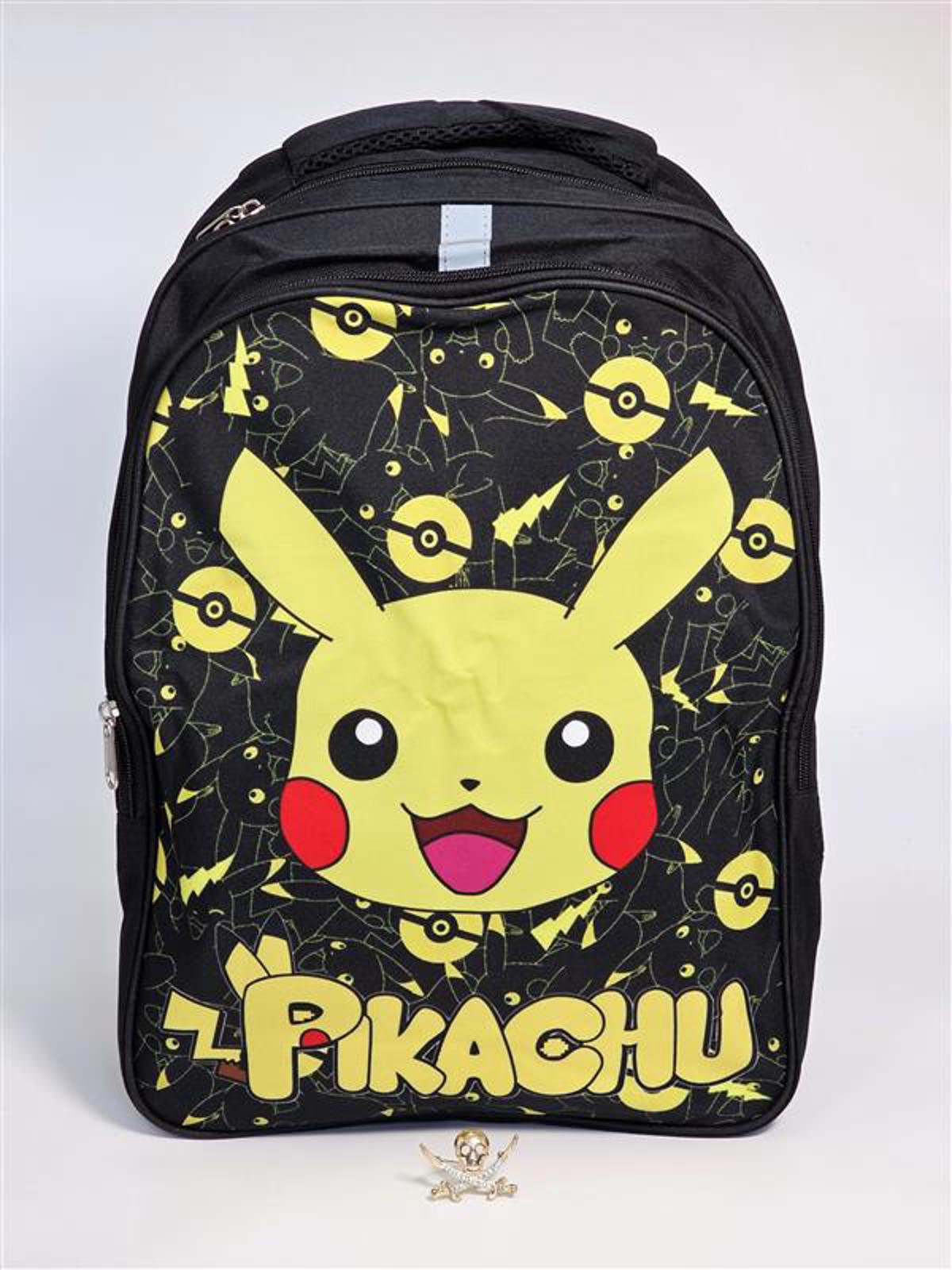 Pokemon Pikachu Backpack – Black/Yellow – School/Travel Bag New