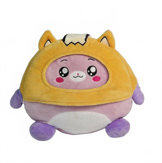 💜 Mochi Cat Plush in Tiger Hoodie – Soft Kawaii Animal Plush Toy (Medium Size)