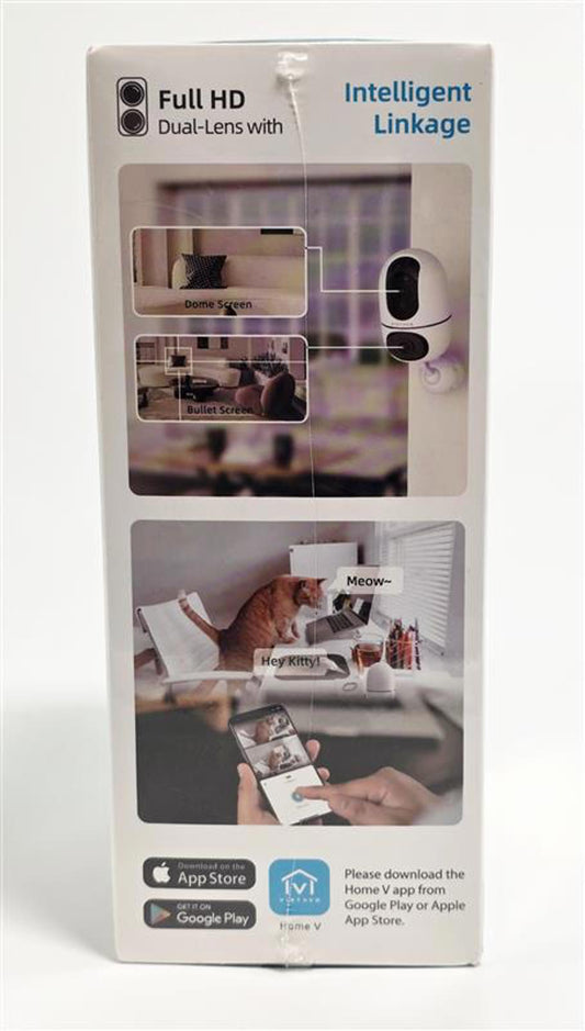 Virtavo EggSentry Dual-Lens Indoor Security Camera 1080P