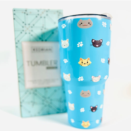🐱 KEDRIAN 30oz Stainless Steel Cat Tumbler w/ Lid New