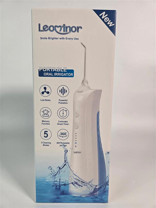 🖤 LeovinoR Portable Oral Irrigator – Cordless Water Flosser (White)