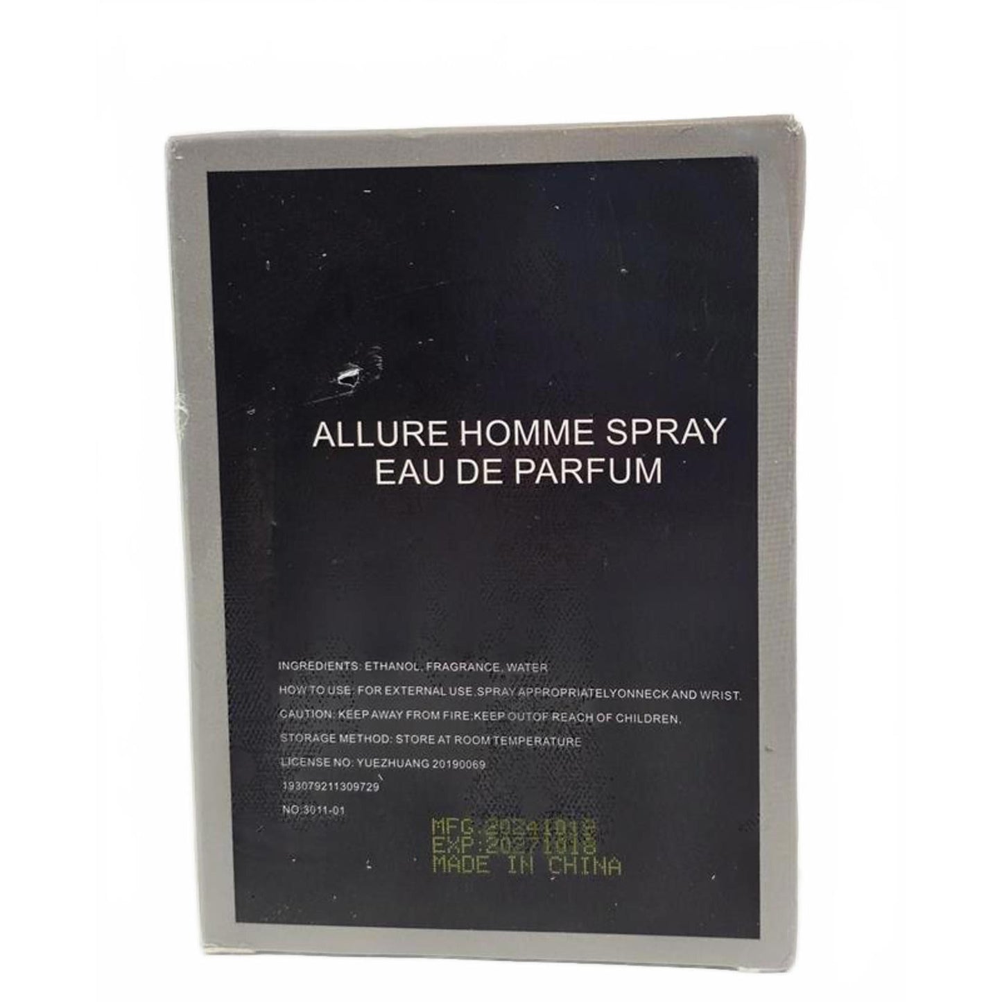 🖤 VYG Fragrances – Allure Homme Eau de Toilette (100 ml / 3.4 fl oz)