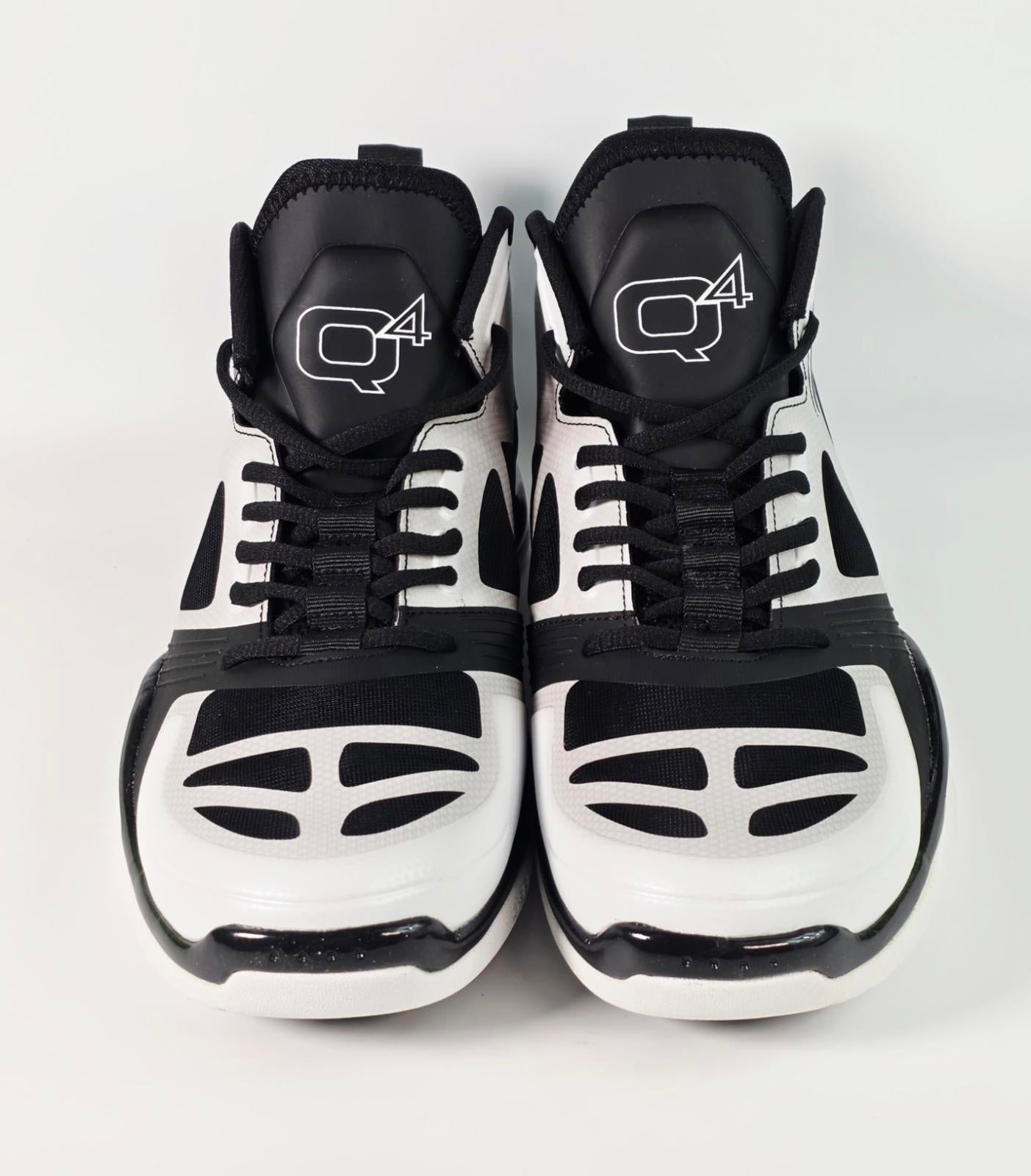 🏀 Q4 Sports Q4MB-006 “Bright White / Jet Black” Basketball Shoes – Size 10.5