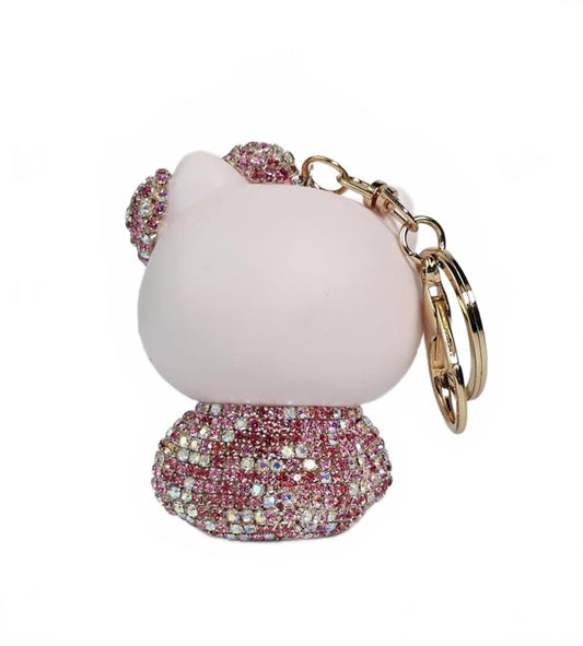 💎 Hello Kitty Crystal Rhinestone Keychain – Pink Edition
