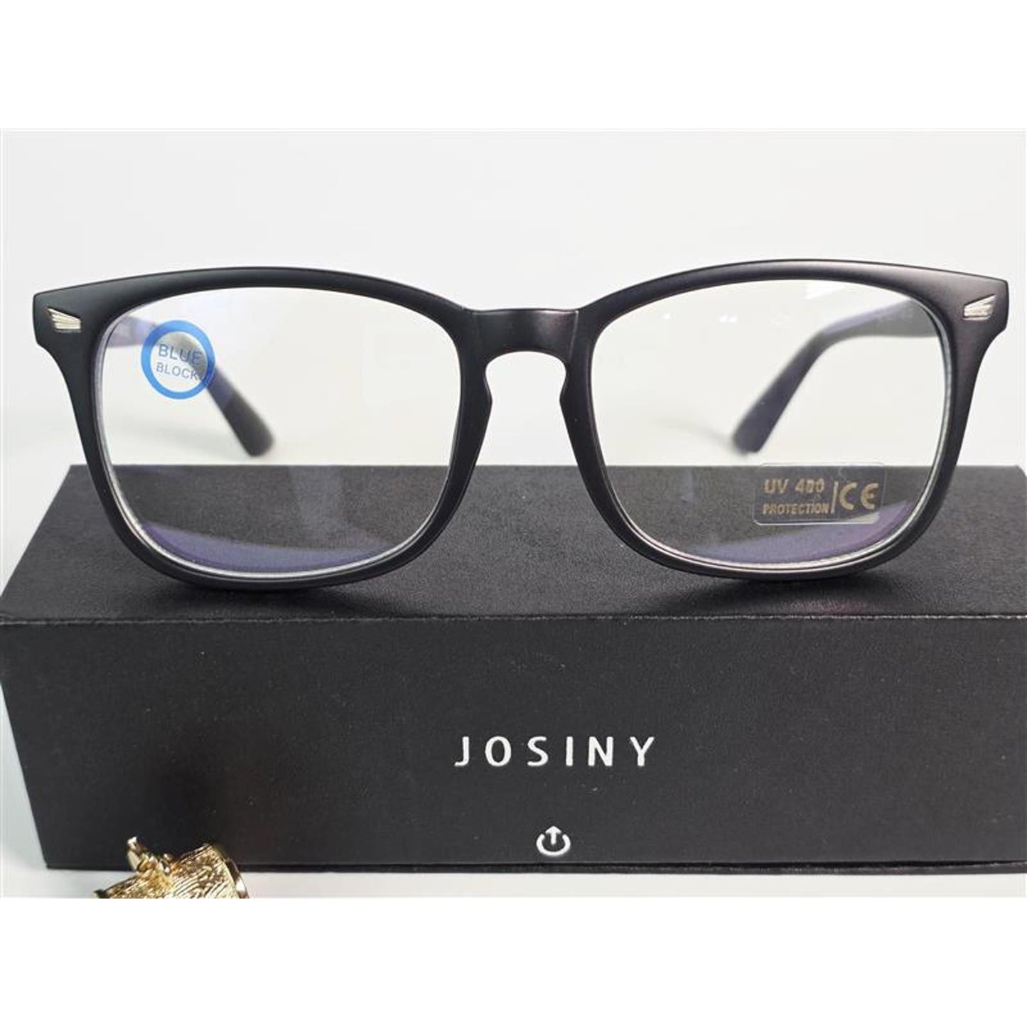 👓 Josiny Blue Light Blocking Glasses – Matte Black Frame (UV400 Protection)