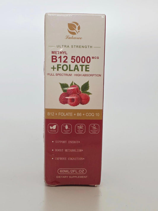 Methyl B12 + Folate Liquid Drops – Lukaree (60ml)