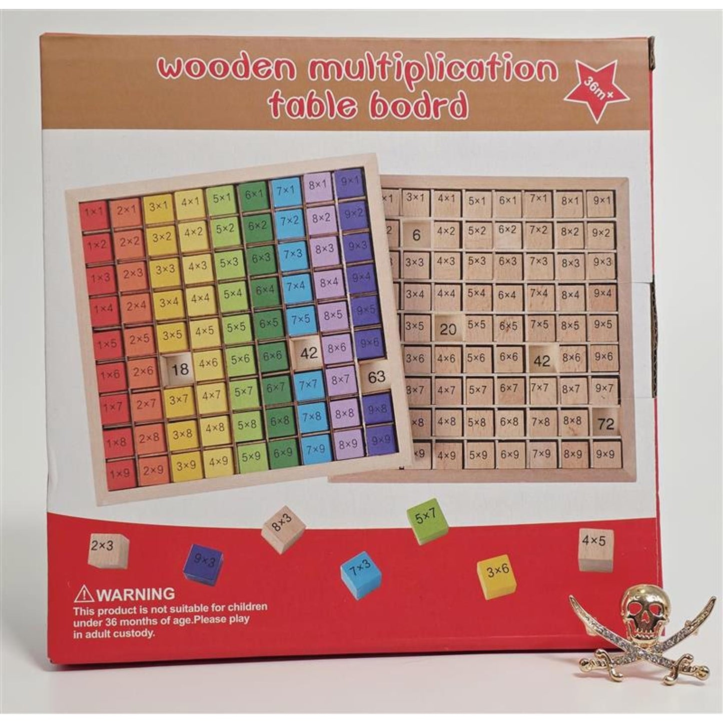 Wooden Multiplication Table Board Educational Toy