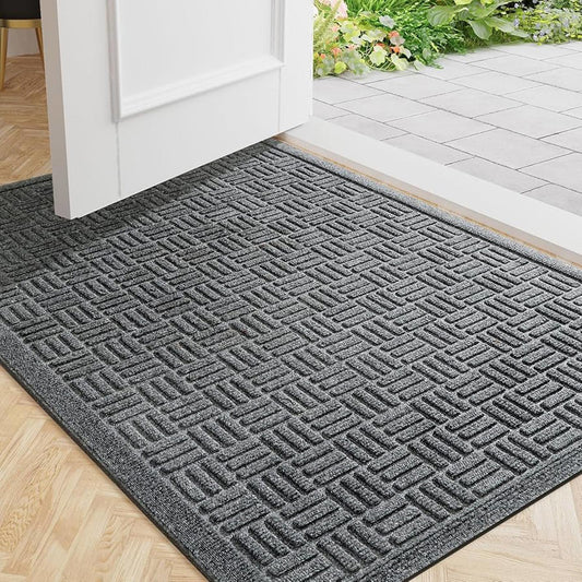 🐾 Hibaq Indoor & Outdoor Door Mat – Heavy Duty Non-Slip Floor Mat-Charcoal Gray